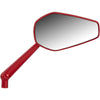 Arlen Ness Mirror - MiniStocker - Side View - Hexagon - Red - Left - Forever Rad-Arlen Ness