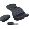 Saddlemen Explorer Seat - With Backrest - Lattice Stitched - Black - FLSTS - For: Harley Davidson - Softail - Forever Rad-Saddlemen