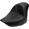 Saddlemen Dominator Solo Seat - wo Backrest - Black w Gray Stitching - FLFX 06-17 - For: Harley Davidson - Softail, Touring - Forever Rad-Saddlemen