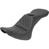 Saddlemen Explorer Seat - With Backrest - Lattice Stitched - Black - FLSTN - For: Harley Davidson - Softail - Forever Rad-Saddlemen