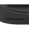 Saddlemen Dominator Solo Seat - wo Backrest- Black w Gray Stitching - FXDWG 96-03 - For: Harley Davidson - Dyna, Touring - Forever Rad-Saddlemen