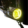 Custom Dynamics Fog Light - Black - Yellow Lens - For: Harley Davidson - Dyna - Forever Rad-Custom Dynamics