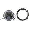 Custom Dynamics 7IN Headlamp - with Mounting Ring - Black - For: Harley Davidson - Dyna - Forever Rad-Custom Dynamics