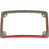 Custom Dynamics License Plate Frame - RedWhite LED - Chrome - For: Harley Davidson - Dyna - Forever Rad-Custom Dynamics